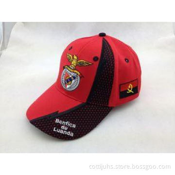 Red Cotton Embroidered Baseball Caps Hat Back Antique Buckl